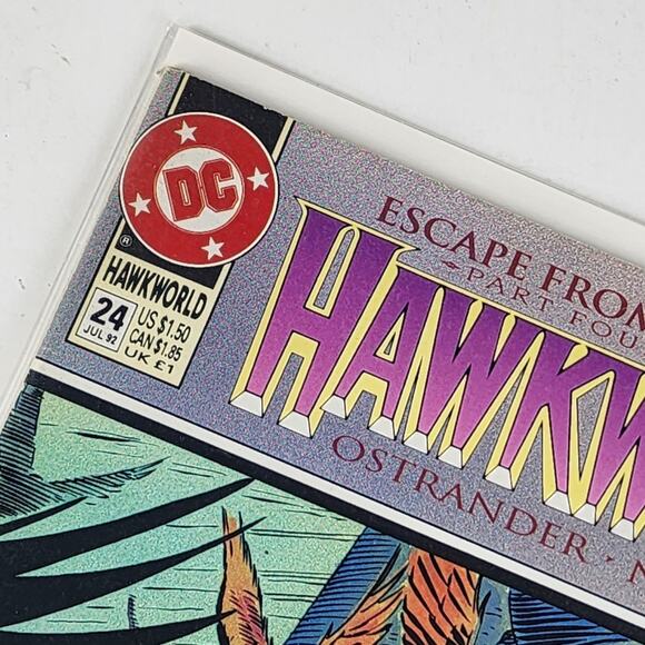 Vintage 1992 Hawkworld Escape from Thanagar #24 DC Comic Book Part 4 of 5 - Picture 10 of 11